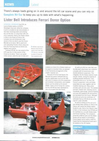 Complete kit car article ...